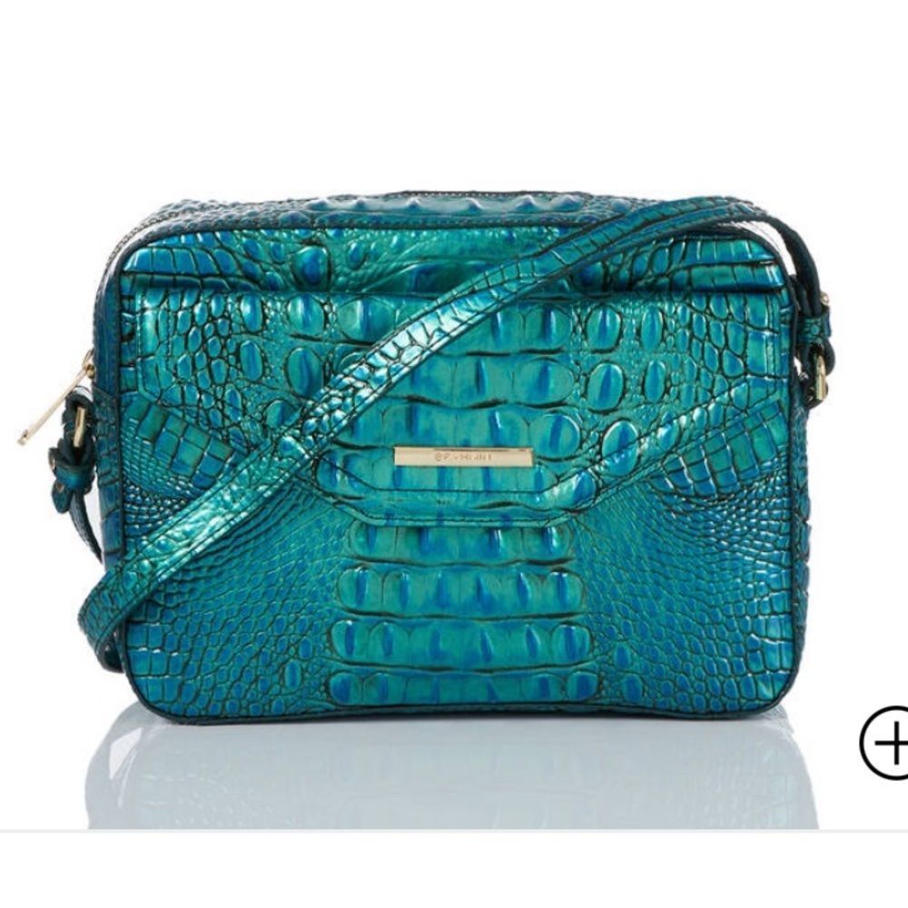 Brahmin shea crossbody and small Veronica wallet in peacock - Picture 3 of 13